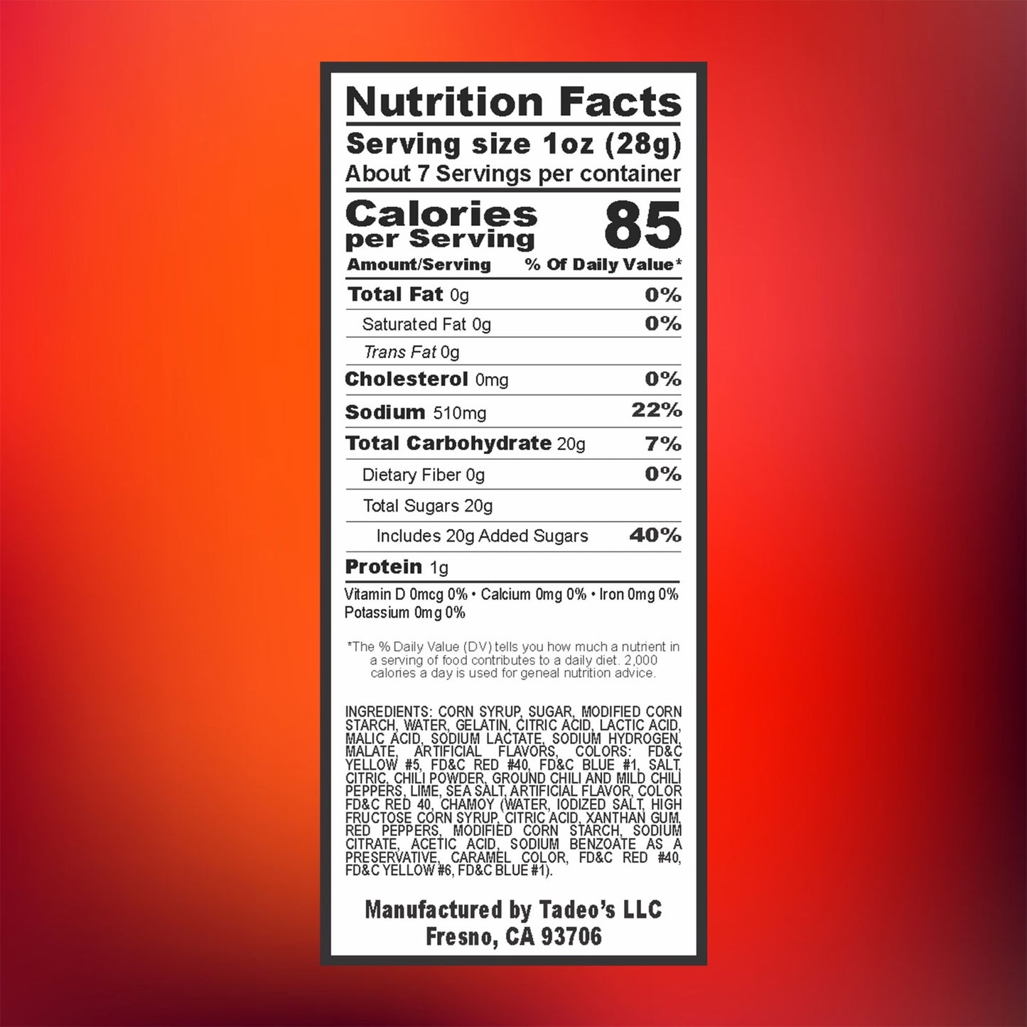 Spicy Mixed Gummies - STRAWBERRY Flavor