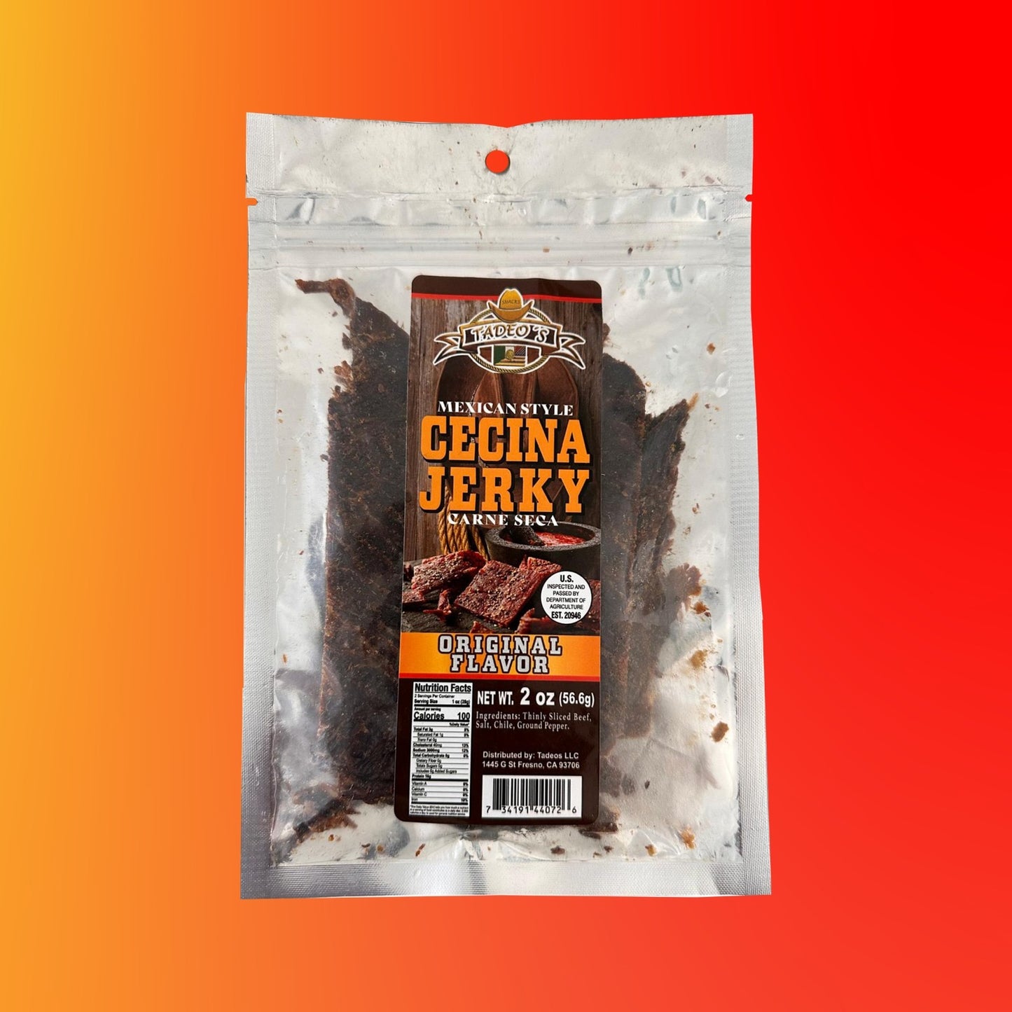 Cecina Beef Jerky REGULAR Flavor / Carne Seca