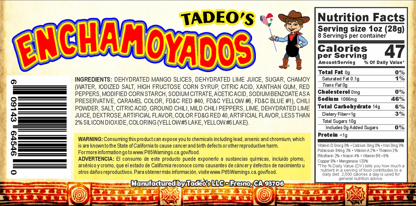Enchamoyados - Mango Slices with Chili and Chamoy