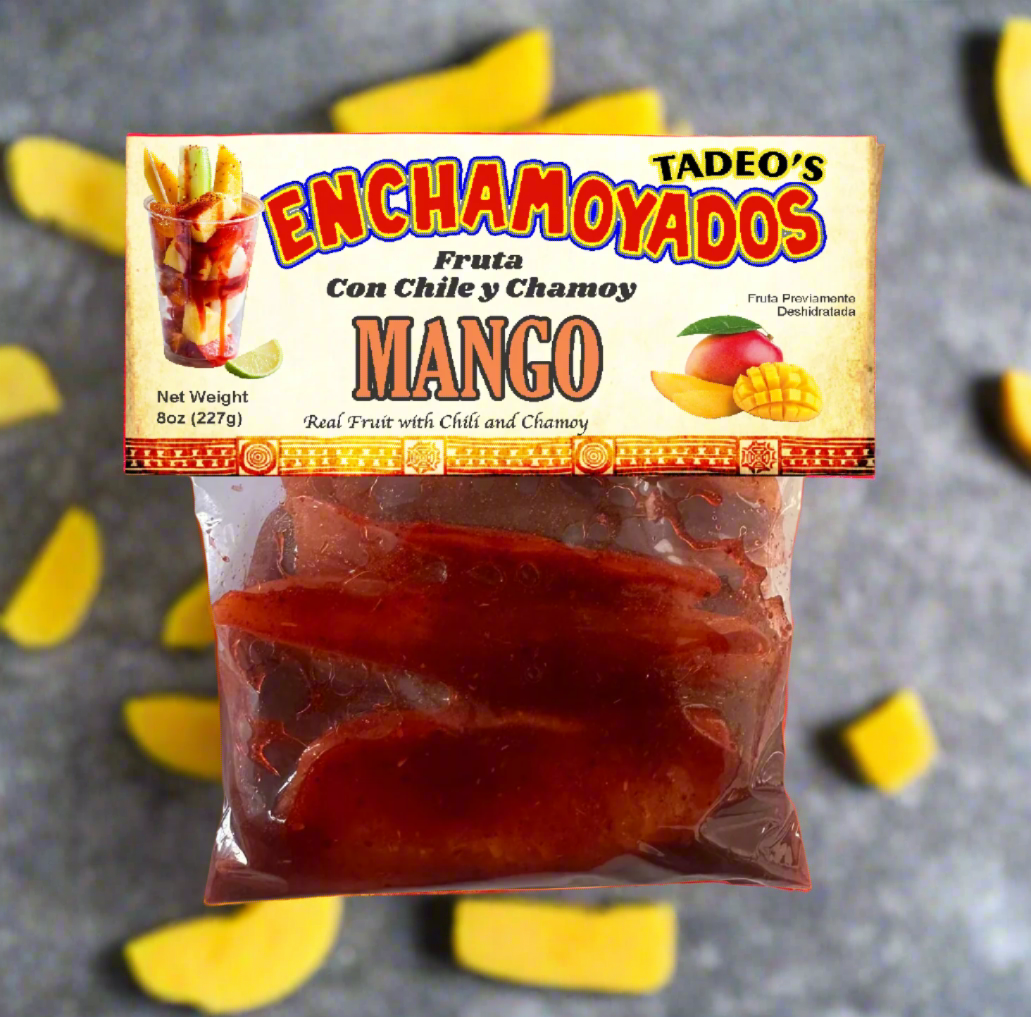 Enchamoyados - Mango Slices with Chili and Chamoy