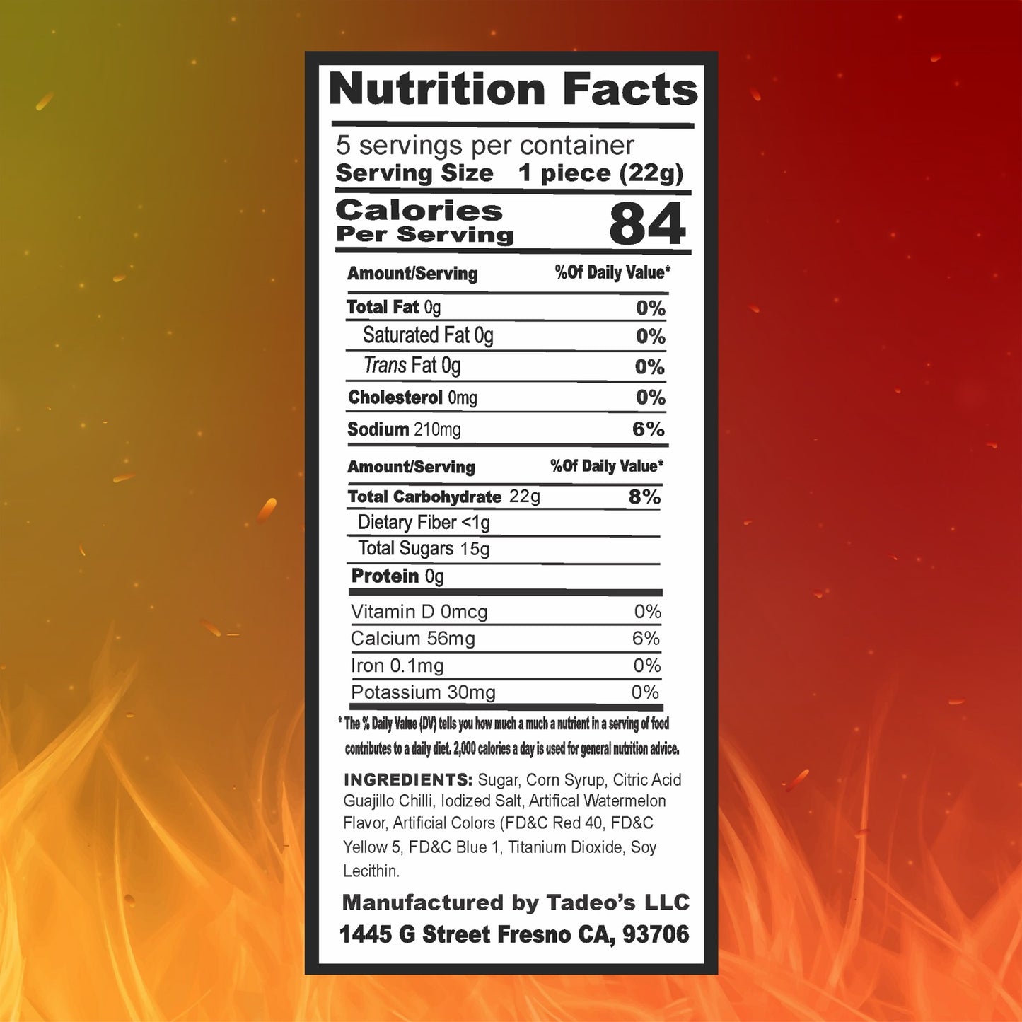 Paletas Fuego - MANGO Flavor