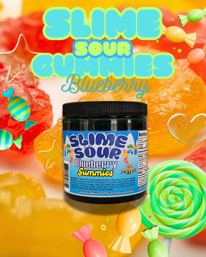 Slime Sour Gummies - Apple - Blueberry - Cherry - Mango - Splashers