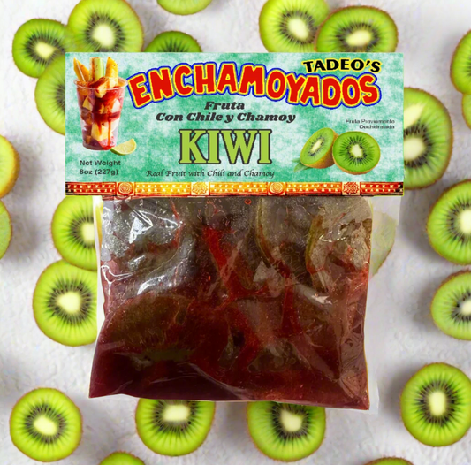 Enchamoyados - KIWI Slices with Chili and Chamoy