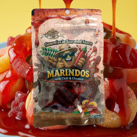 MARINDOS - Assorted Gummies with Chili and Chamoy Sauce Tamarind Flavored
