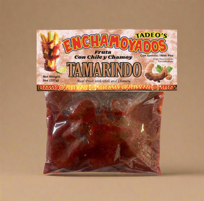 Bag of Tadeo's Enchamoyados Tamarindo with a colorful label on a white background