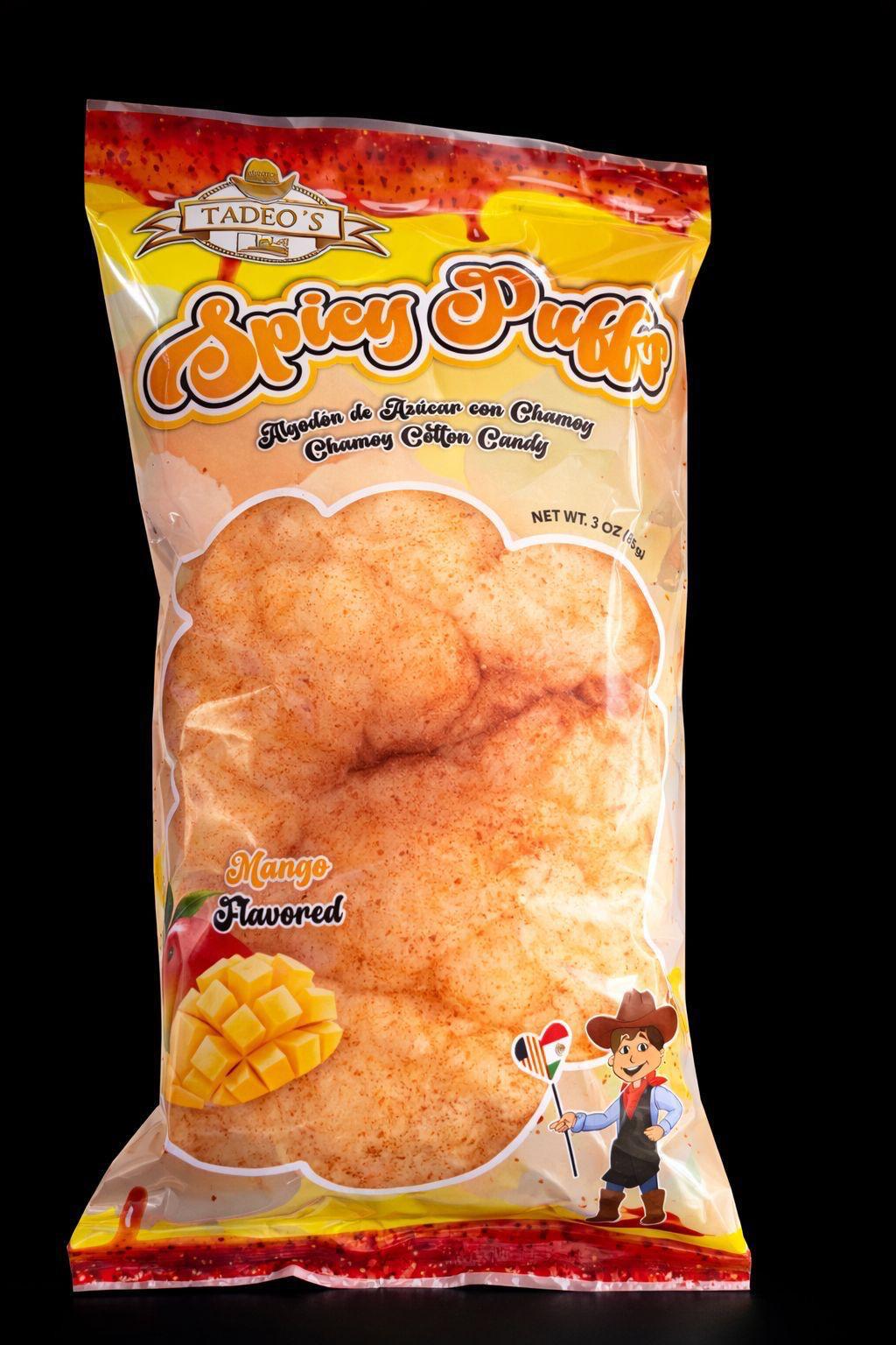Spicy Puffs Cotton Candy - Algodon de Azucar con Chile y Chamoy - 6 Pack Assorted Flavors