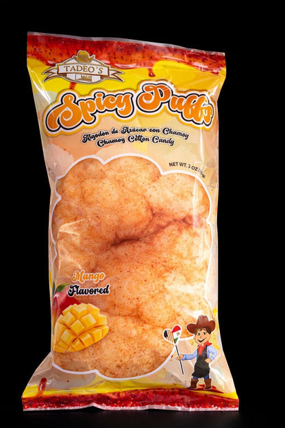 Spicy Puffs Cotton Candy - Algodon de Azucar con Chile y Chamoy - 6 Pack Assorted Flavors